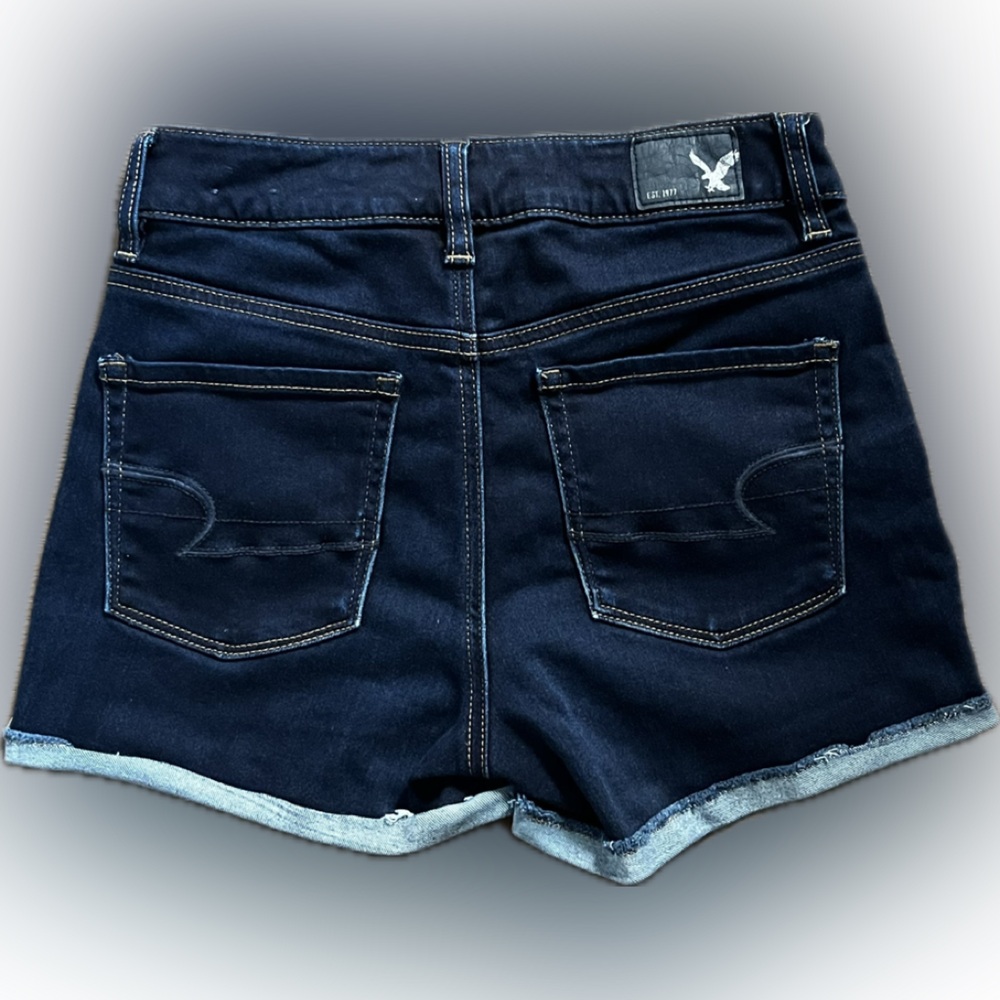 AMERICAN EAGLE OUTFITTERS Stretch Hi-Rise Denim Shortie - Picture 3 of 4